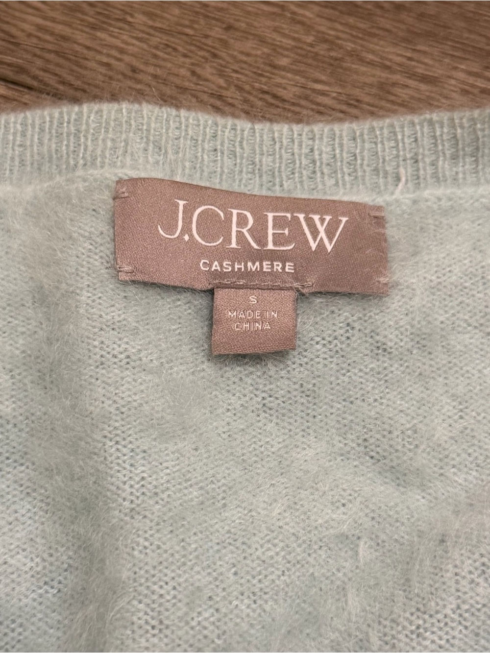 J.Crew Women's Brushed 100% Cashmere Cropped Cardigan Fuzzy Mint Green Sz S - Picture 8 of 13